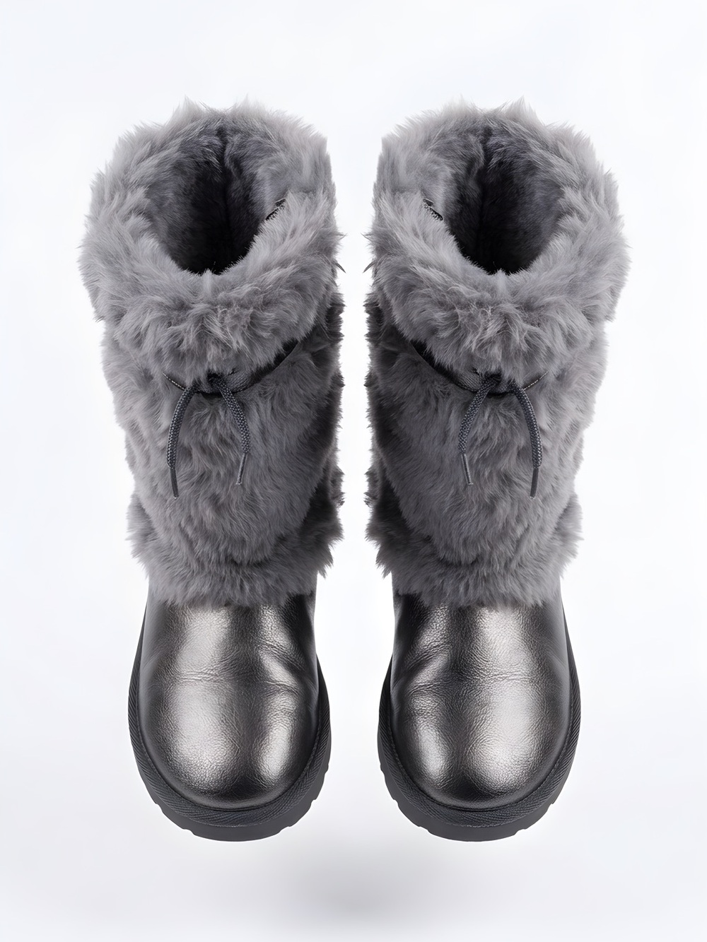 Cozy Gray Kids Boots
